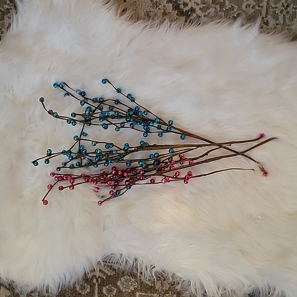 🎅Blue and Pink Jingle Bell Branches